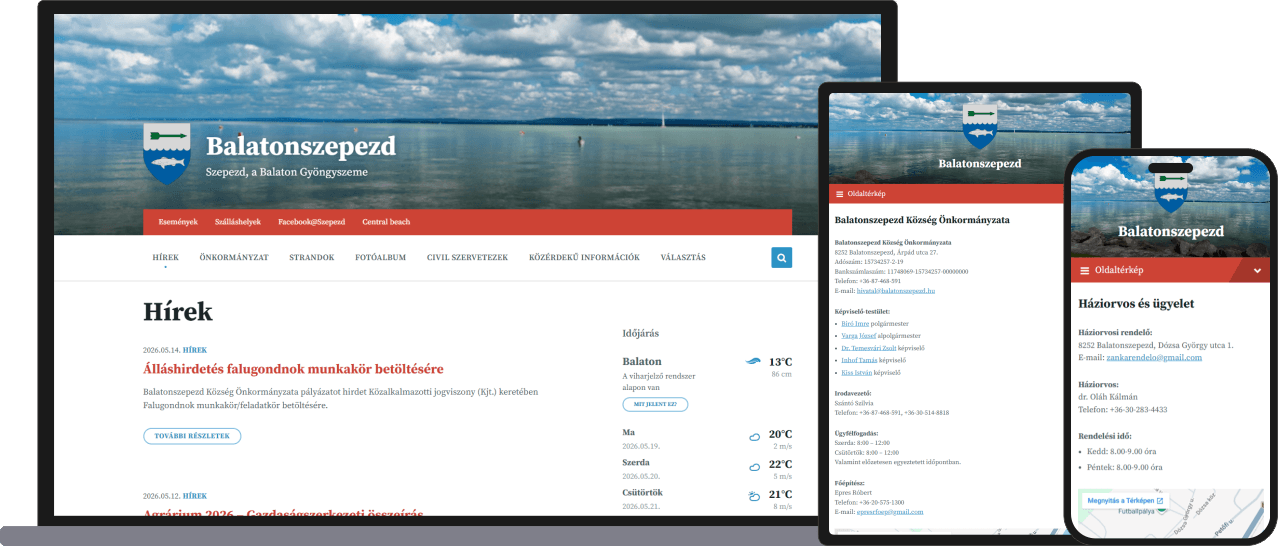Weboldal képernyőképek (asztali, tablet, mobil)